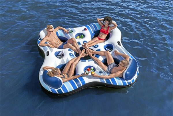 Bestway 43115 Inflatable River Tubes Lounger With Coolers Hydro-Force Rapid Rider Pool Float - Image 3