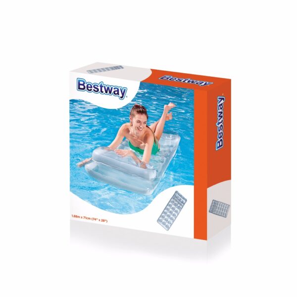 Bestway 43024 pvc water bed mattress metal tech lounge inflatable transparent - Image 5